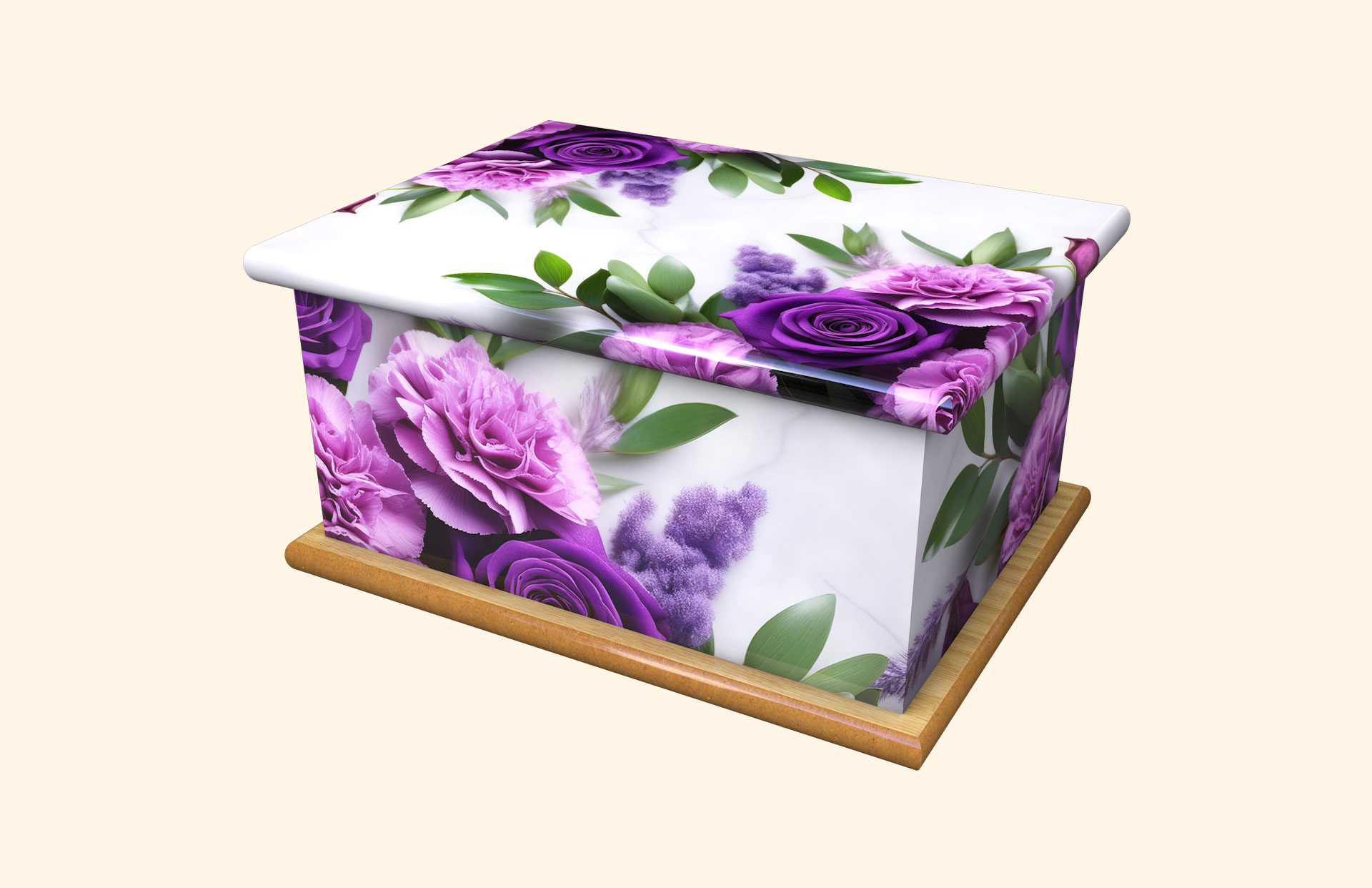 Ornamental Beauty adult ashes casket